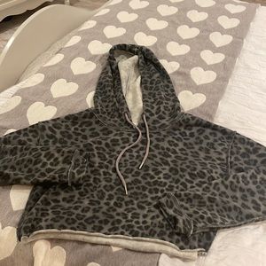 Cropped Cheeta Sweatshirt